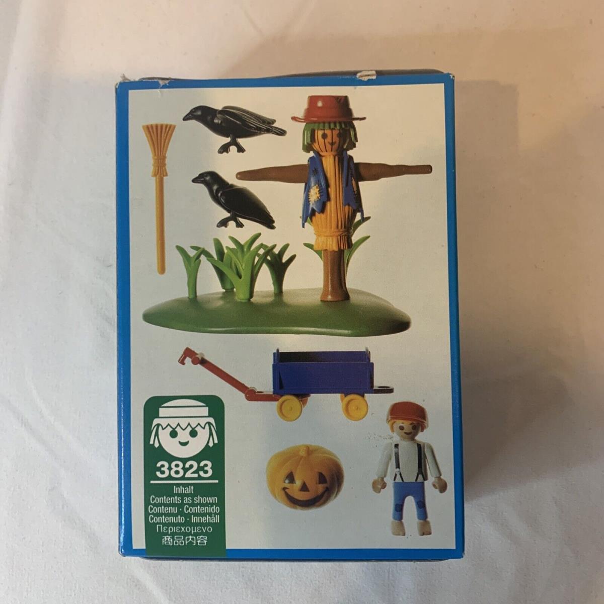 Vintage Geobra Playmobil 3823 Scarecrow Halloween Pumpkin Set Made in Malta