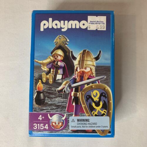 Playmobil 3154 Viking Norse King with Child Prince 2 Figures Throne Helmet