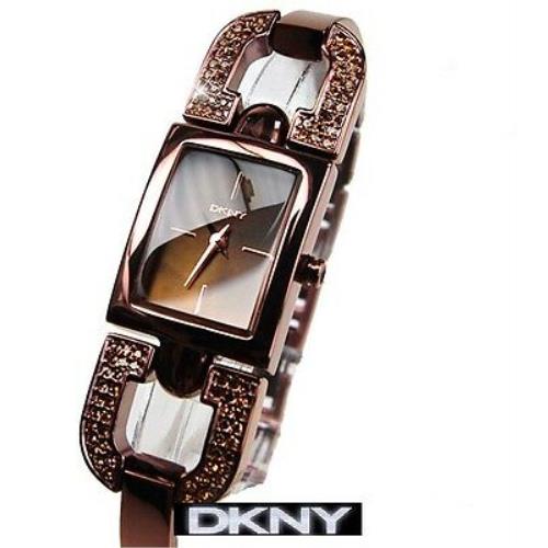 Dkny Sexy Ladies Chocolate Crystals Luxury Watch NY8468