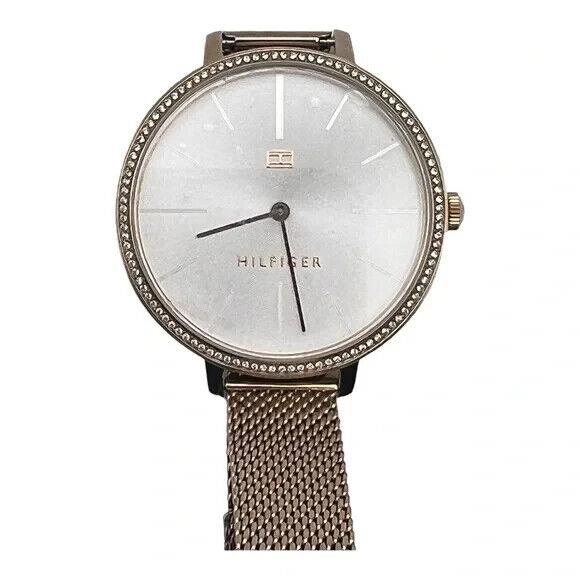 Tommy Hilfiger Womens Rose Gold-tone Stainless Steel Mesh Watch - Dial: Rose Gold, Band: Rose Gold, Bezel: Rose Gold