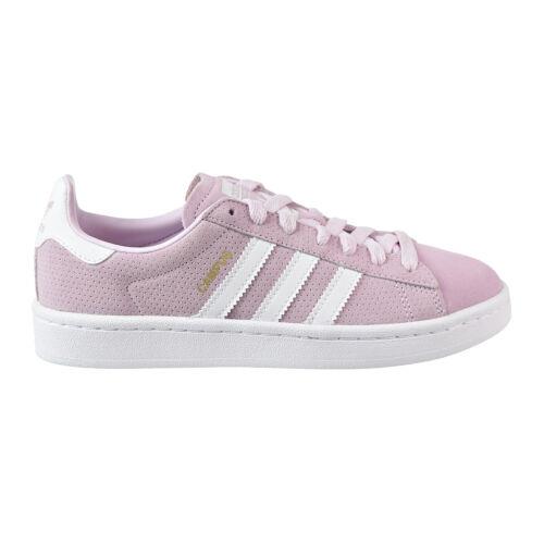 Adidas Campus J Big Kid`s Shoes Aero Pink-white CQ2943 - Aero Pink/White