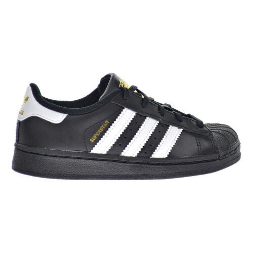 Adidas Superstar Foundation C Little Kid`s Shoes Core Black-white-black ba8379