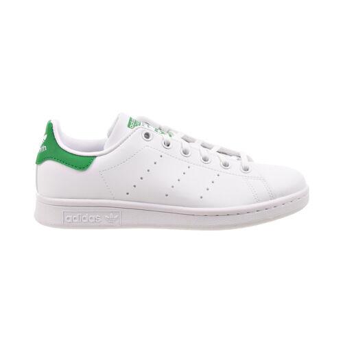 Adidas Stan Smith J Big Kids` Shoes Cloud White-green FX7519 - Cloud White-Green
