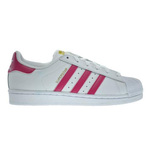 Adidas Superstar Foundation J Big Kid`s Shoes White-pink-white b23644 - White/Pink/White