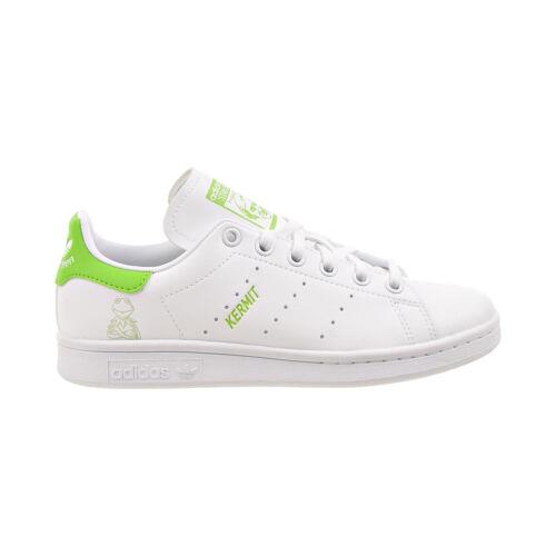 Adidas Stan Smith X Disney Kermit Big Kids` Shoes White-pantone Green FY6535 - White-Pantone Green