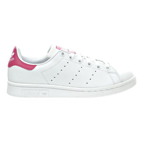 Adidas Stan Smith J Big Kid`s Shoes White-bold Pink b32703 - White/Bold Pink
