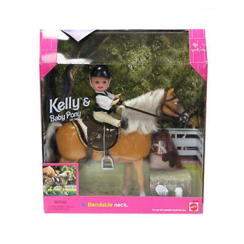 1998 Kelly and Baby Pony Gift Set Barbie Nrfb 20346 Mint Box