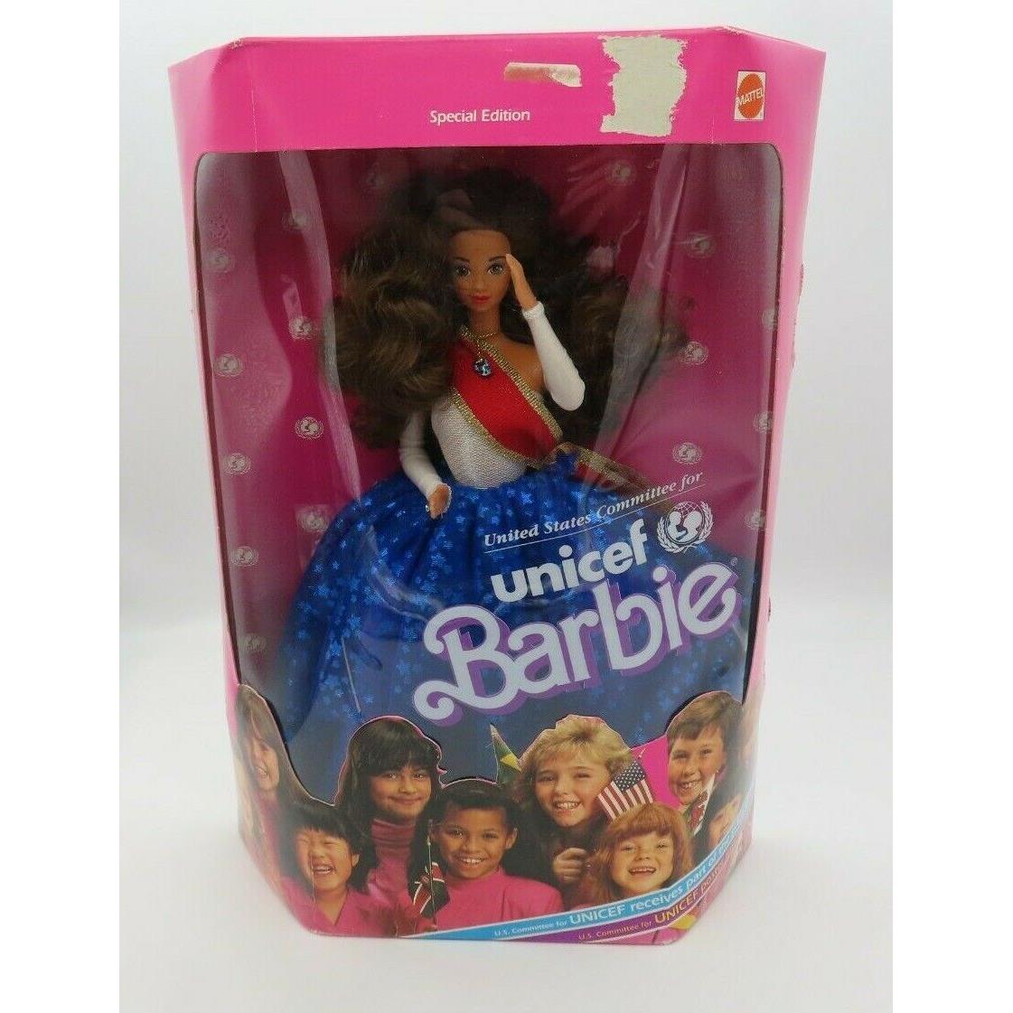 Unicef Barbie Brunette 1989 Mattel 4782 Special Edition Nrfb