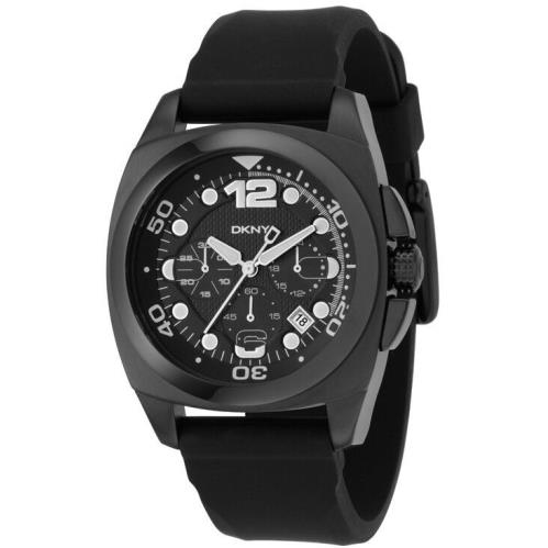 Dkny Black Rubber Silicone Strap Chronograph WATCH-NY1445