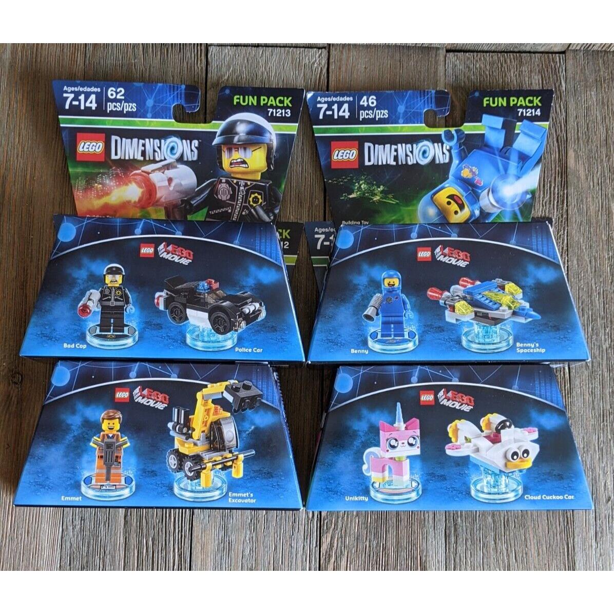 Lego Dimensions The Lego Movie Fun Pack Set 71231 71212 71213 71214