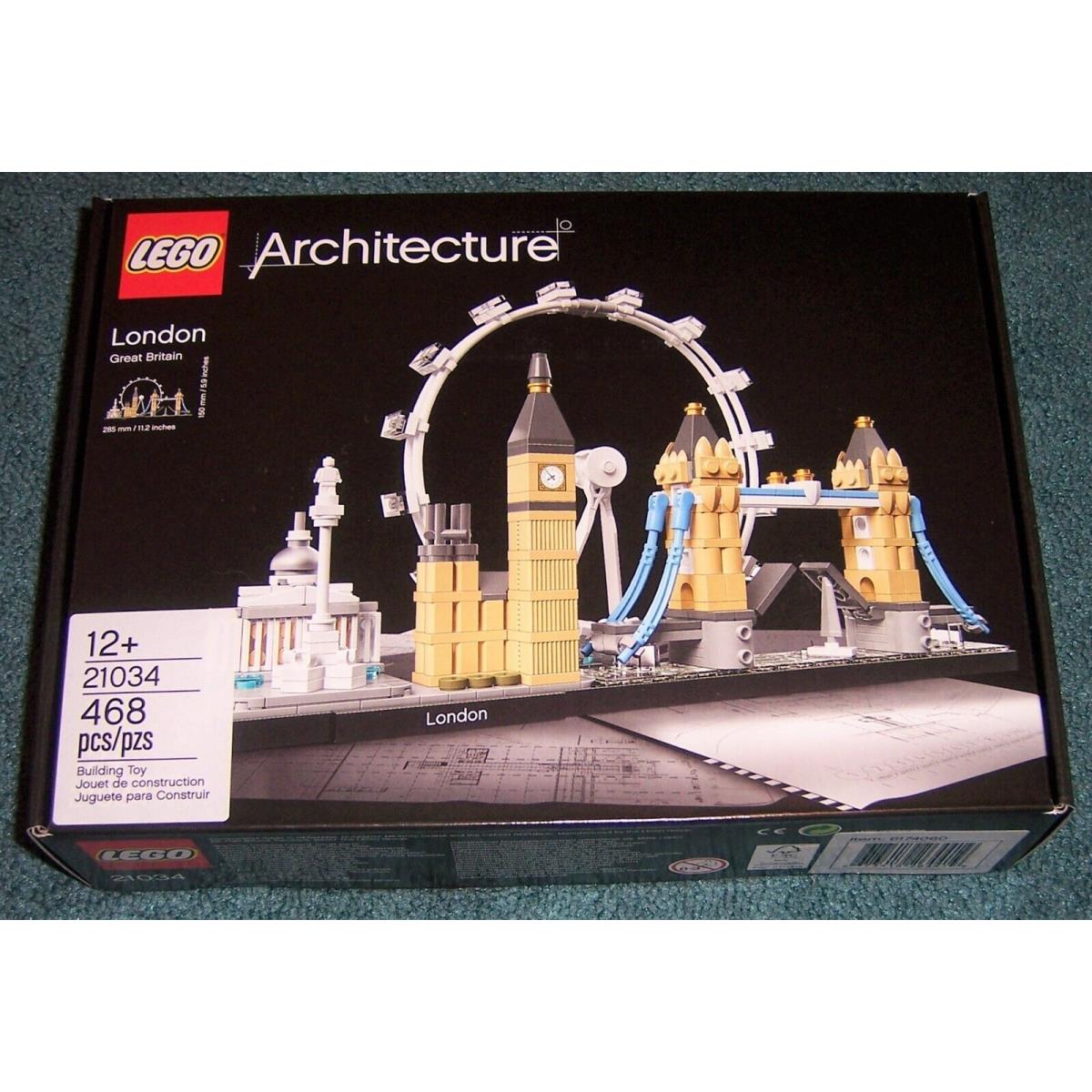 Lego Architecture London 21034 Building Set Great Britain Big Ben Bridge