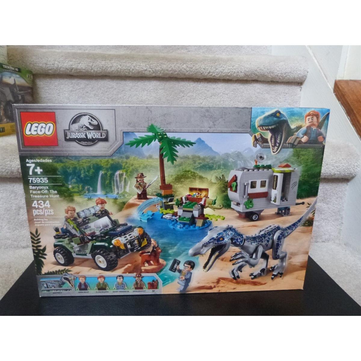 Box Lego Jurassic World 75935 Baryonyx Face-off Treasure Hunt 100%DEM