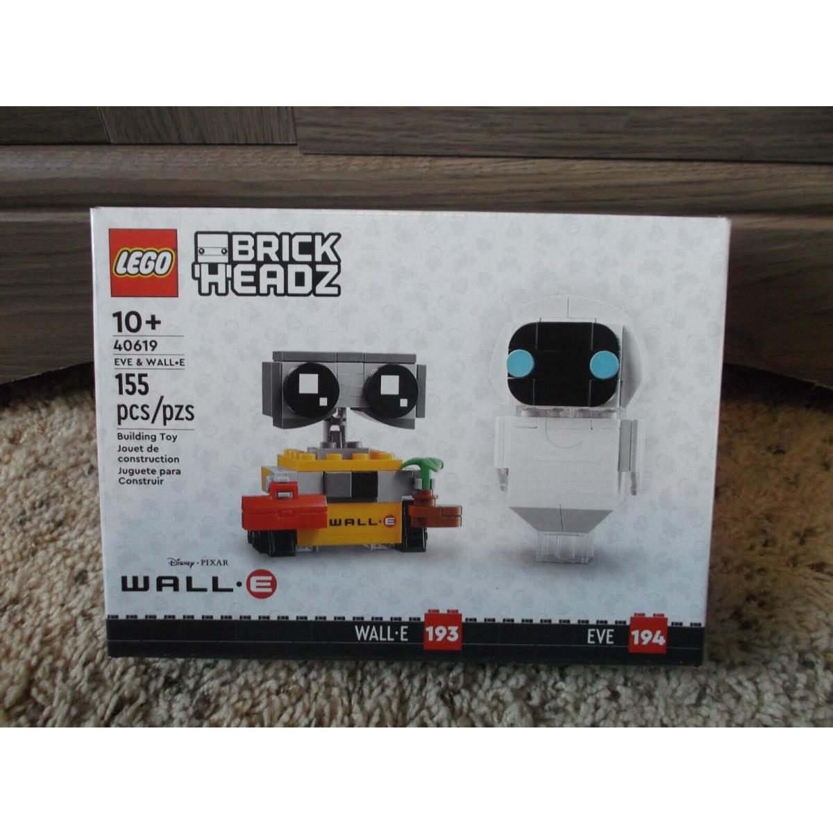 Lego 40619 Disney Wall-e Eve Brickheadz 100 Year Anniversary Set
