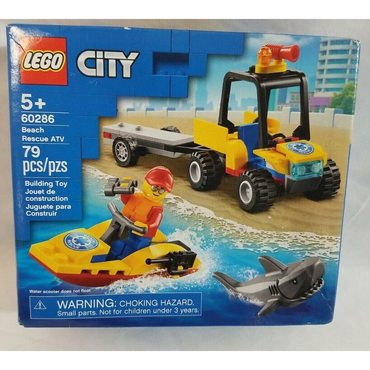 Lego City: Beach Rescue Atv 60286 Building Kit 79 Pcs