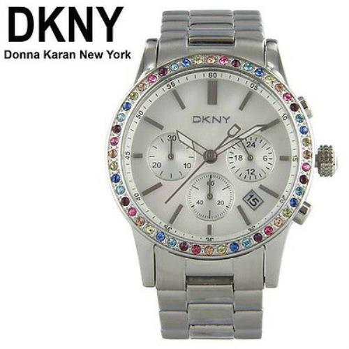 Dkny Sexy Ladie`s Multi-color Crystals Luxury Top Watch NY8722