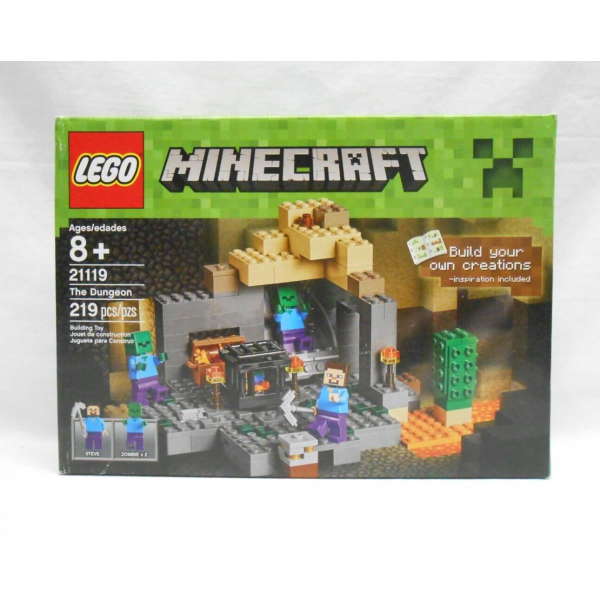 Lego Minecraft The Dungeon Building Toy Kit 21119 219 Pcs Retired