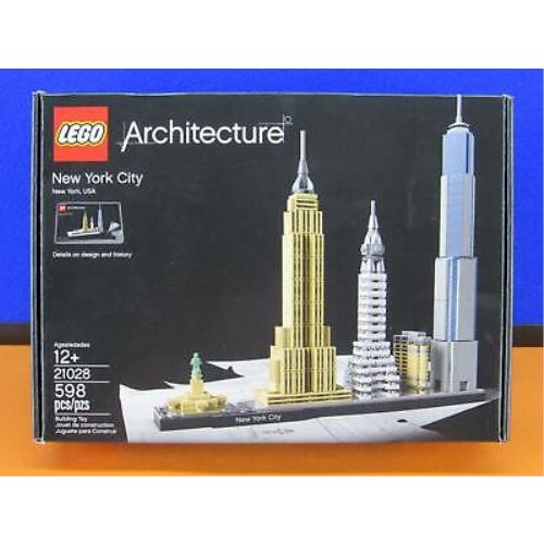Lego Architecture York City 21028 598 Pieces