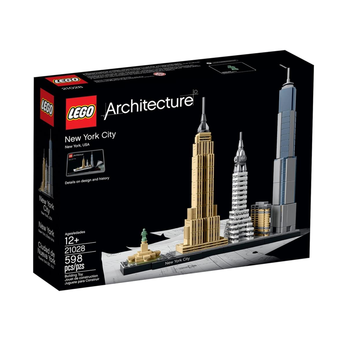 Lego Architecture 21028 York City Gift-free Immediate Shipping