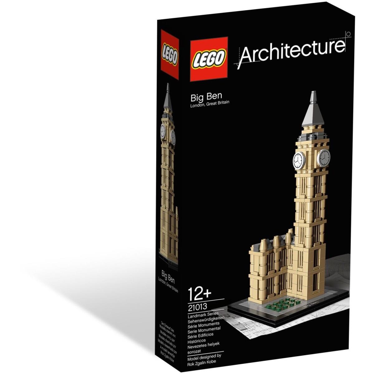 Lego 21013 Architecture Big Ben Clock London England 8 IN Tall
