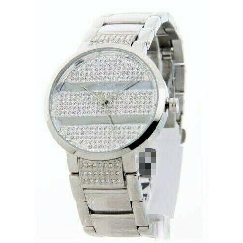 Dkny Polished Silver Tone Stainless Steel Crystals IN Dial WATCH-NY4978