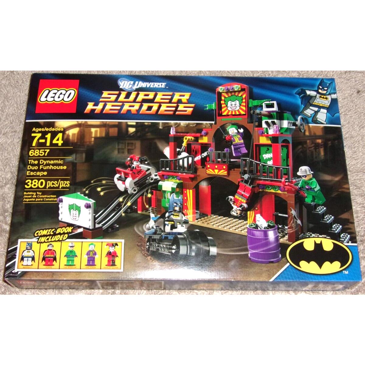 Lego DC Batman Dynamic Duo Funhouse Escape 6857 5 Minifigs 380 Pcs 2012