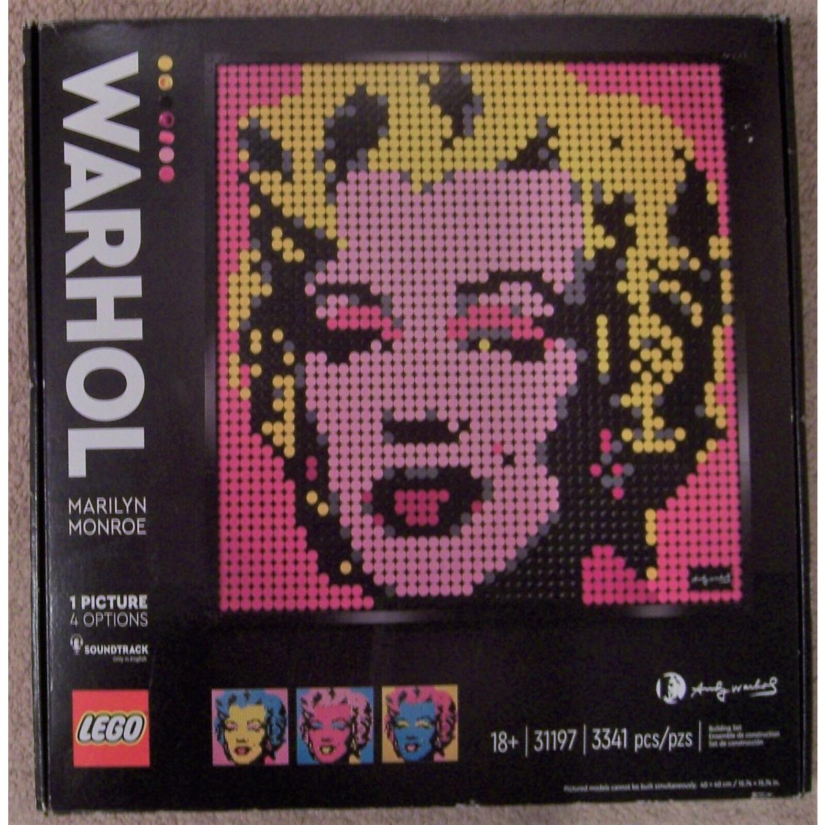Lego Art Kit Andy Warhol Marilyn Monroe 31197 Picture Frame Building Set