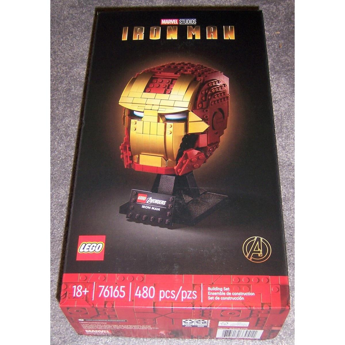 Lego Marvel Studios Iron Man Helmet 76165 Avengers Building Set 480 Pieces