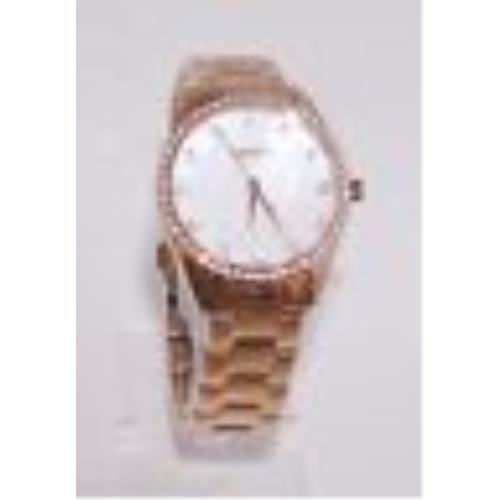 New-dkny Rose Gold S/steel Band+white Mop Dial+crystals Womens WATCH-NY8464