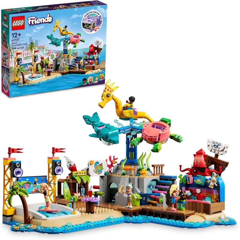 Lego Friends Beach Amusement Park 41737 Building Toy Set 1348 Pieces Gift