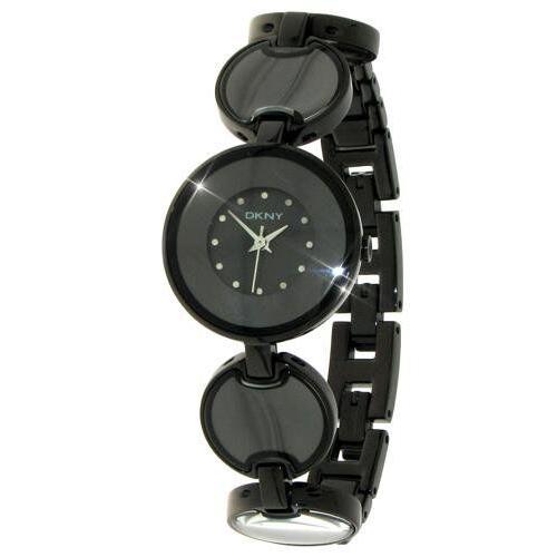 Dkny Black Round Pearl Mop Mother OF Pearl Bracelet WATCH-NY4722