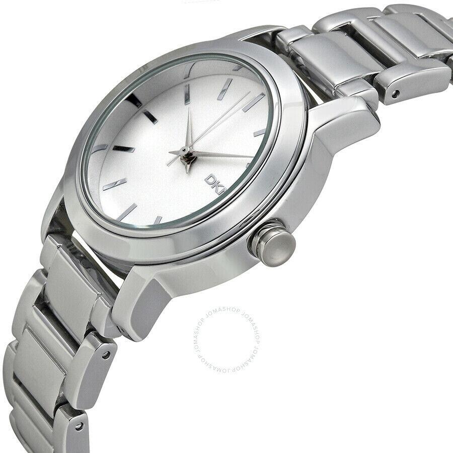 DKNY watch TOMPKINS - Silver Dial, Silver Band