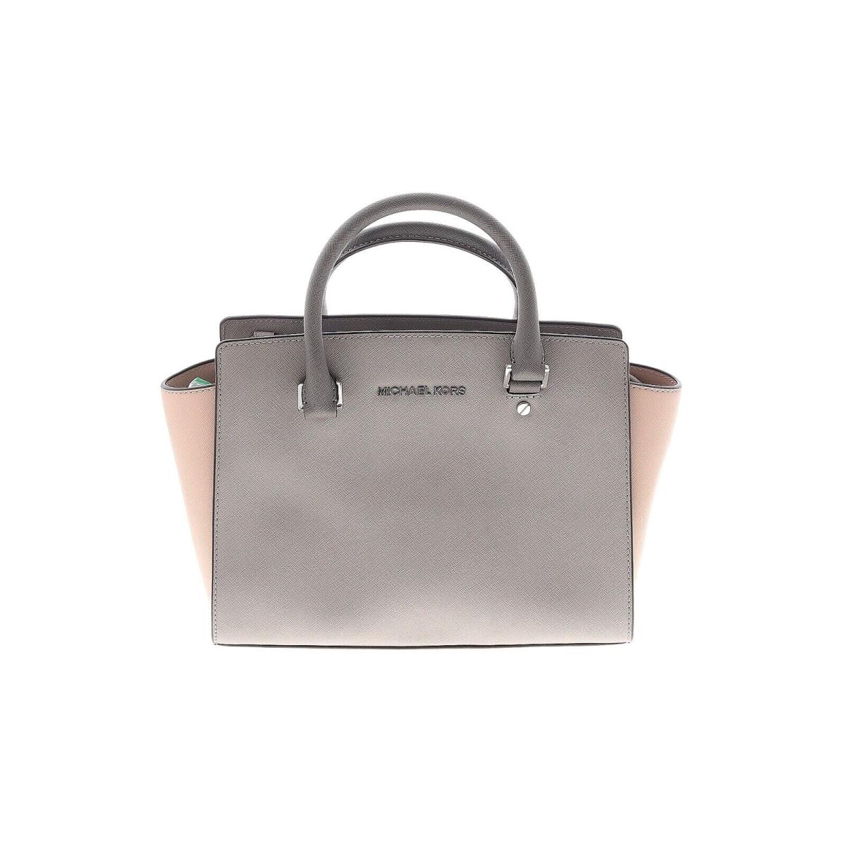 Michael Kors Selma handbag satchel crossbody Black Silver hardware