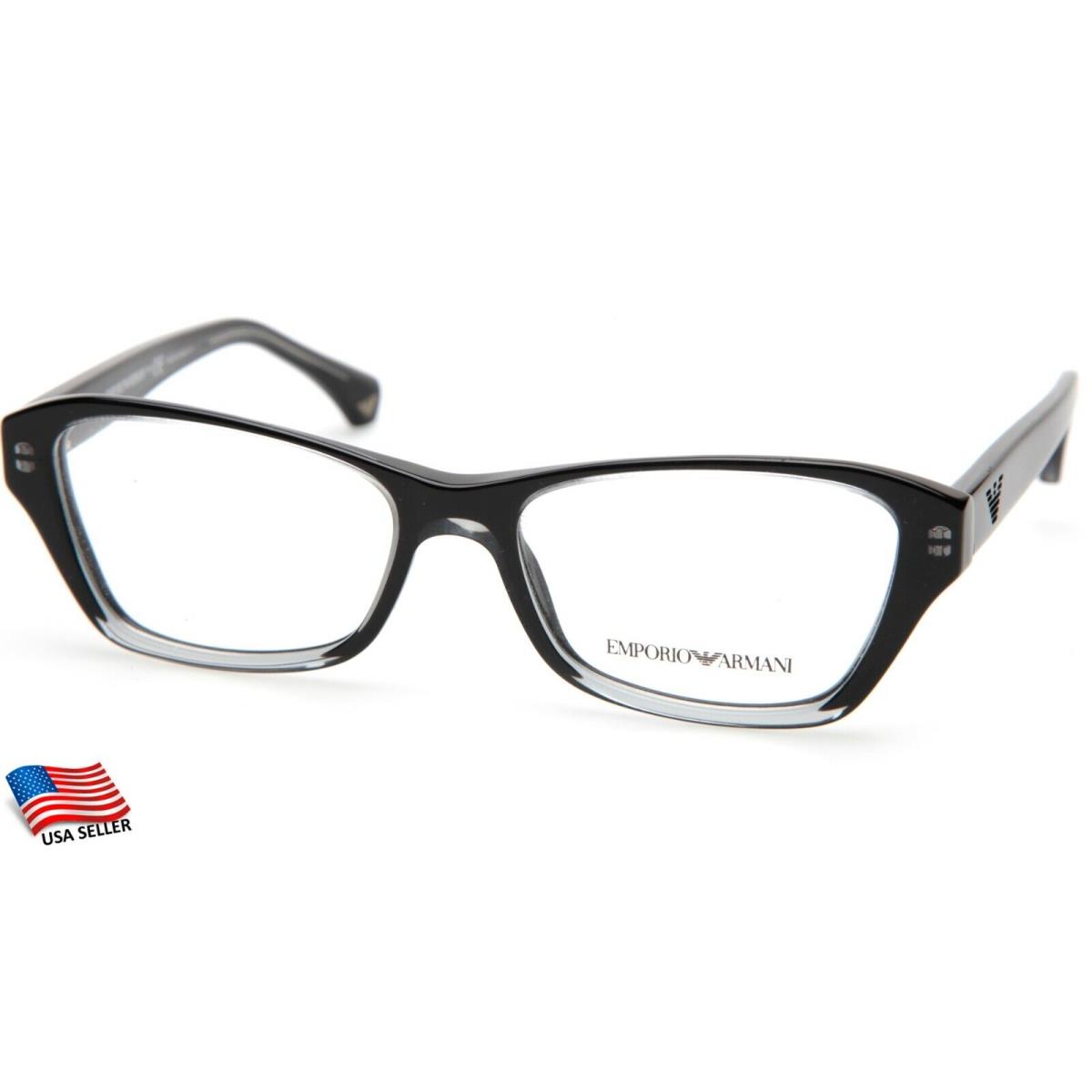 Emporio Armani EA 3032 5220 Trans Black Eyeglasses Frame 52-16-140 B34mm