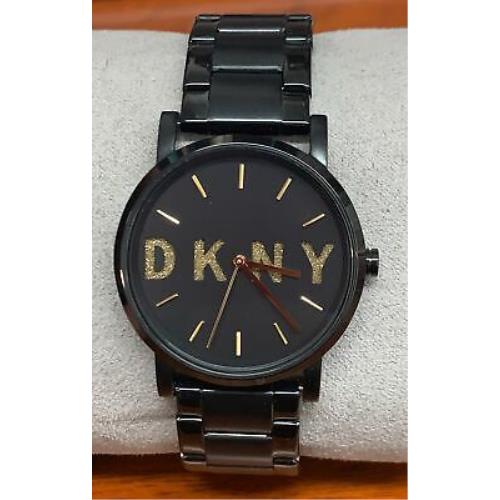 Dkny NY2682 Soho Quartz Black Dial Black Stainless Steel Ladies 34MM Watch