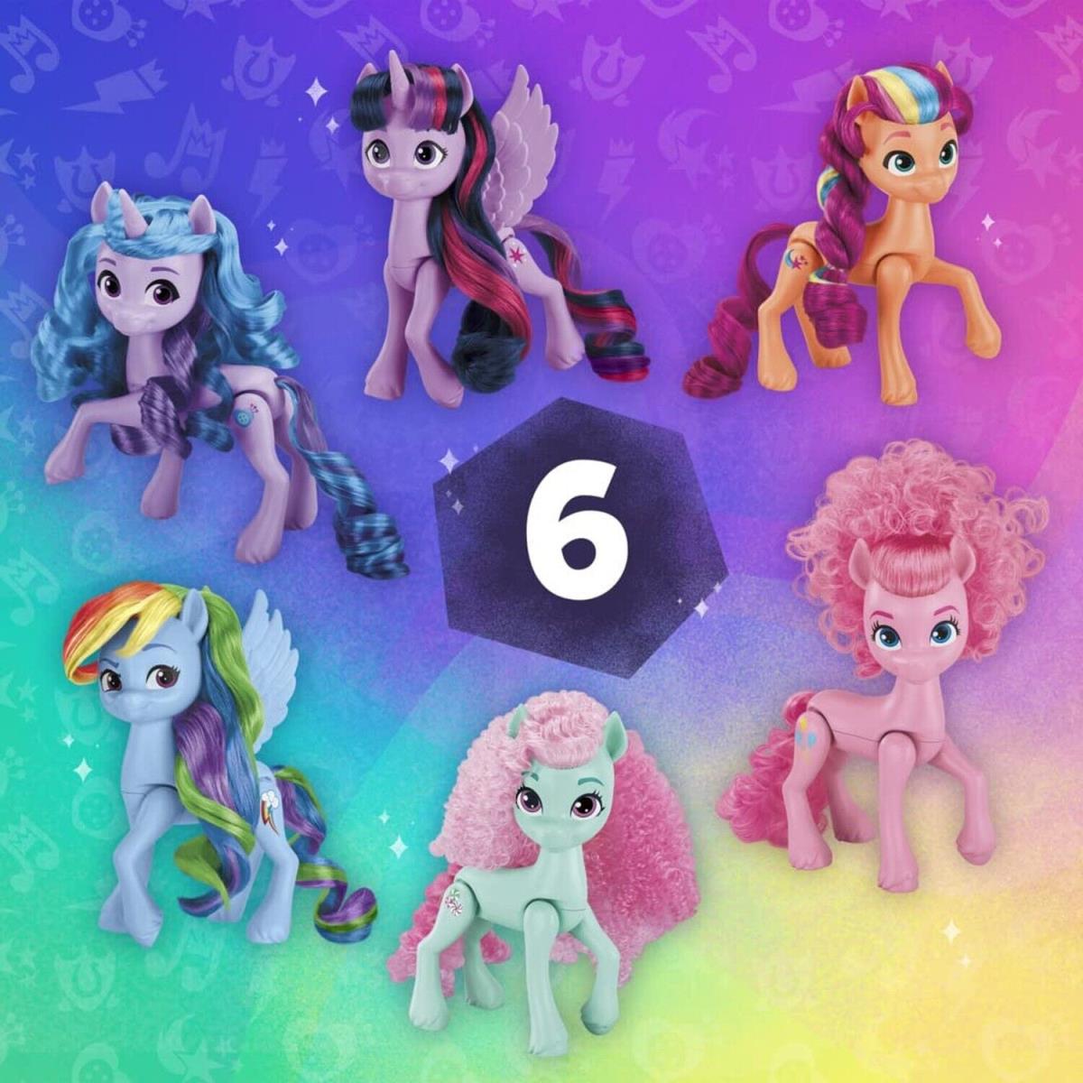 My Little Pony Dolls Rainbow Celebration 6 Pony Figure Set 5.5-Inch Dolls