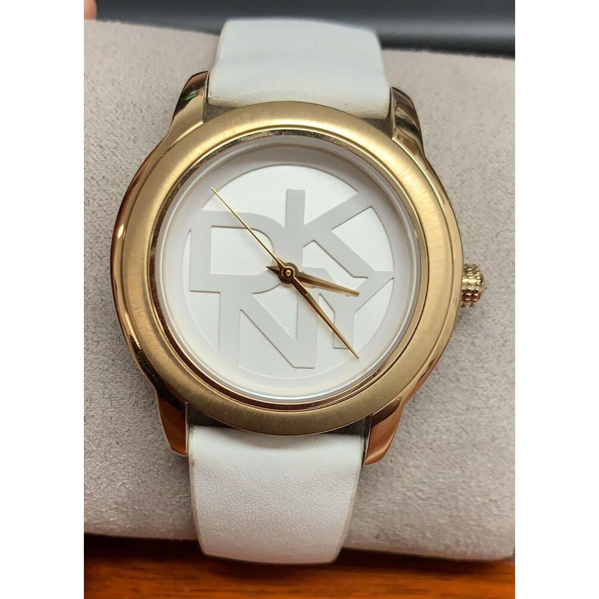 Dkny NY8827 Park Avenue White Dial White Leather Strap Women`s Watch