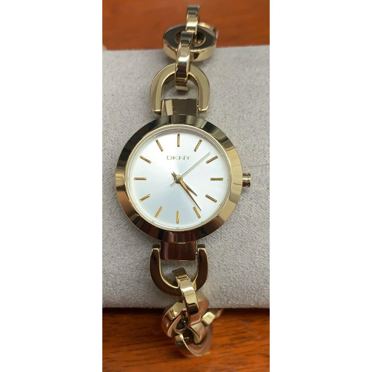 Dkny NY2134 Silver Dial Gold Tone Stainless Steel Women`s Watch
