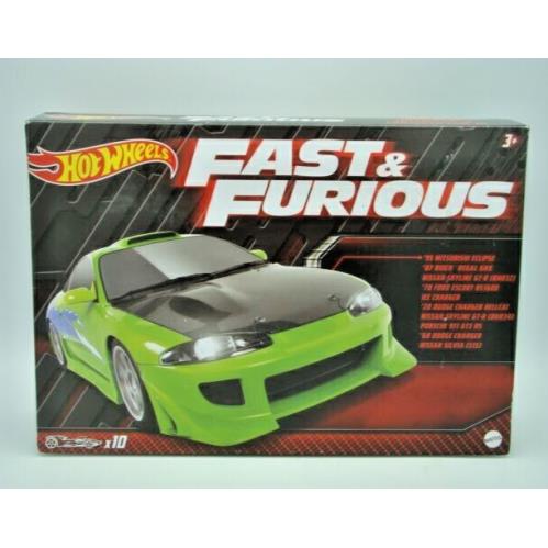 Hot Wheels Fast Furious 2022 10-Pack Movie Inspired Toy Car Set Oem