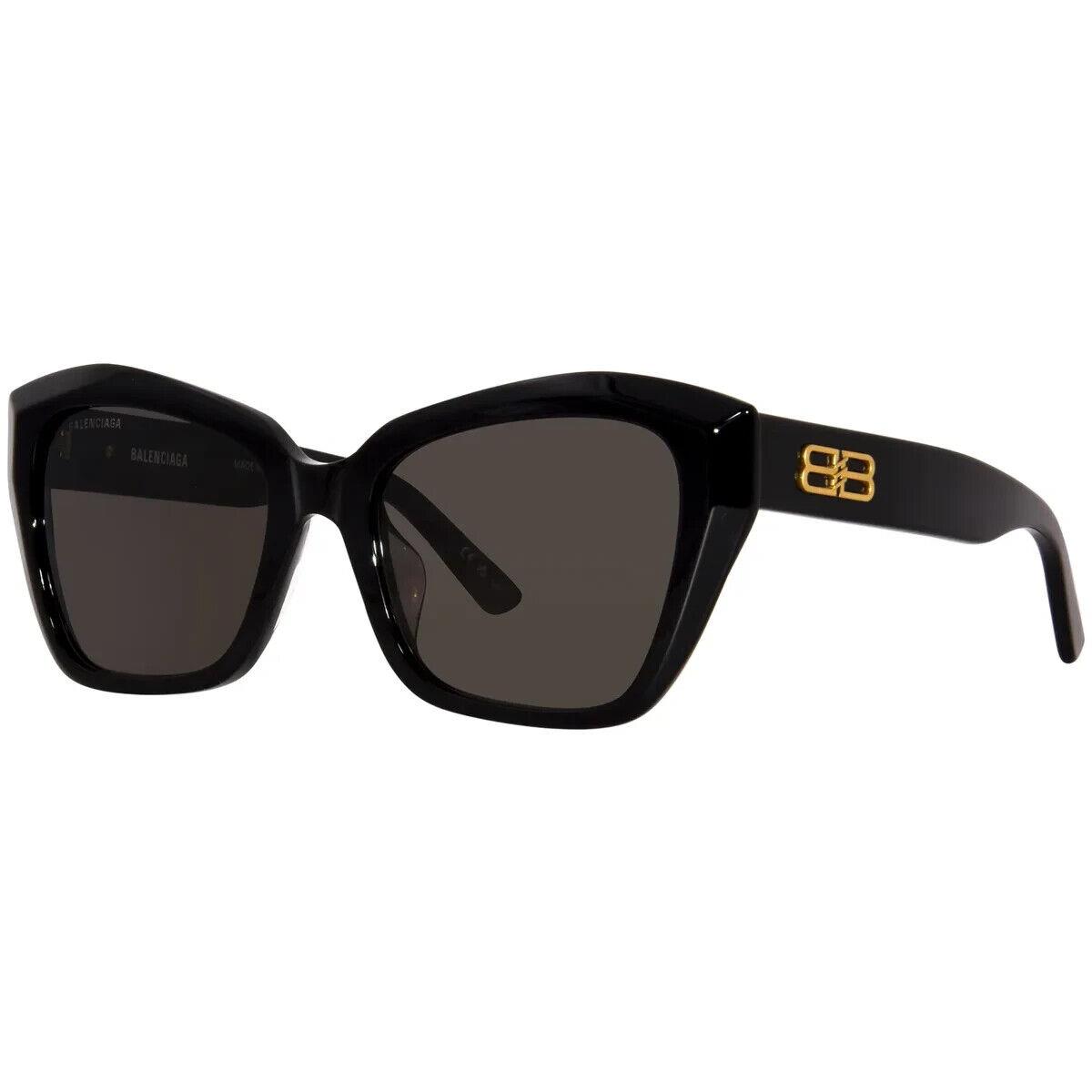 Balenciaga BB0273SA 001 Sunglasses Women`s Black/grey 55mm
