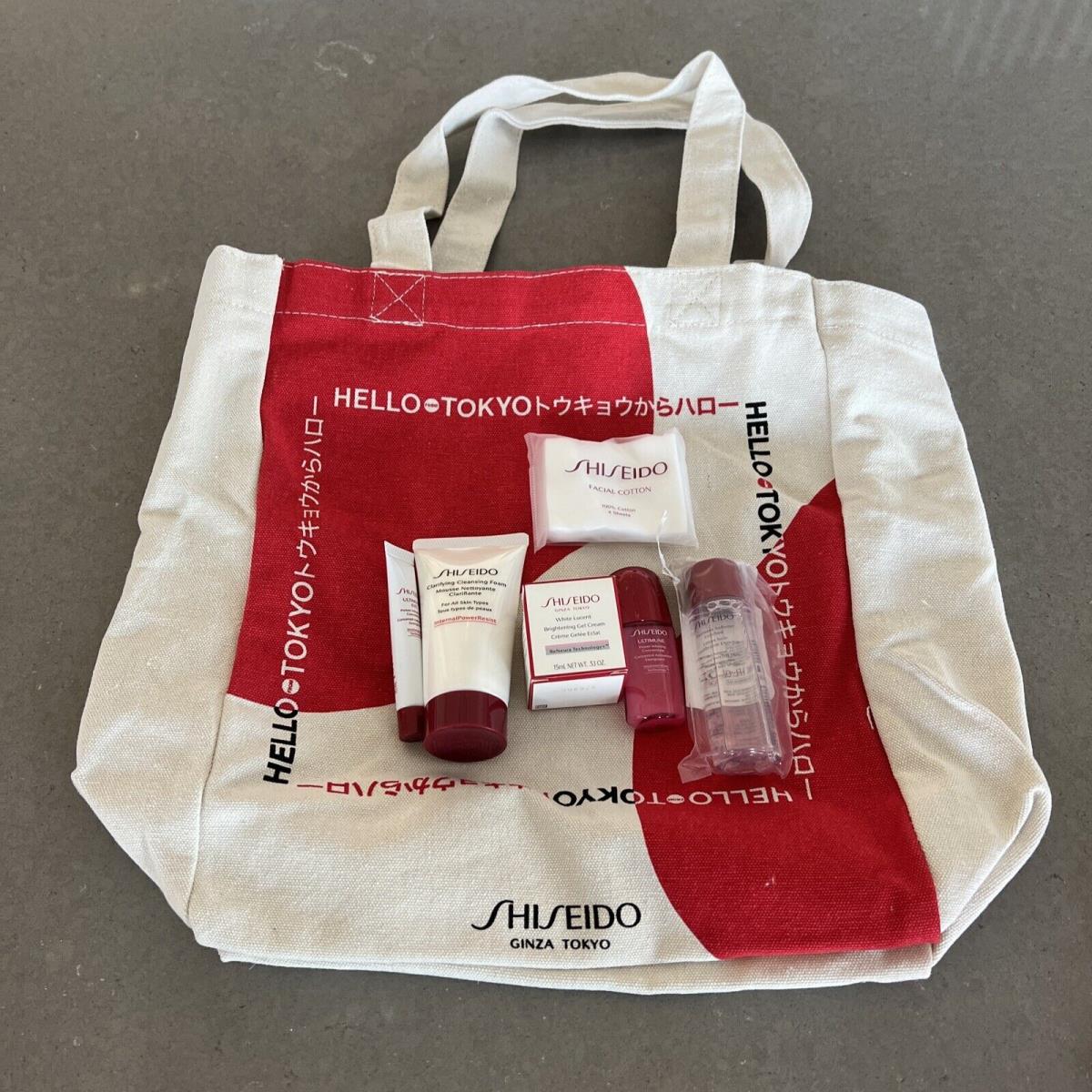 Shiseido 6 Pc Travel Set w/ Tote Bag Products In Description