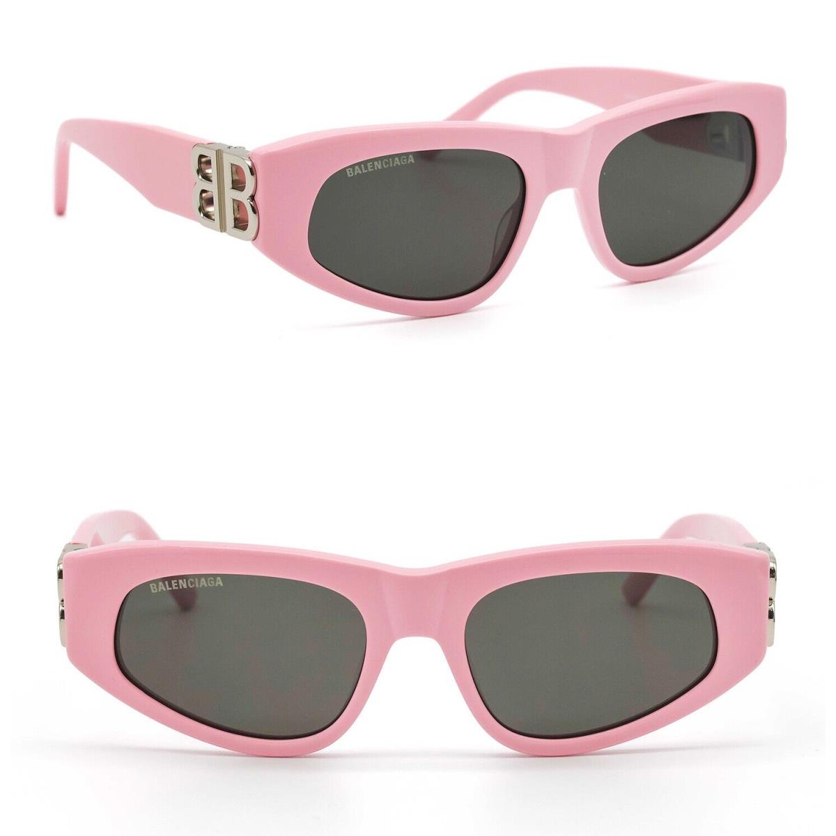 Balenciaga Dynasty 0095 Pink Gray 013 Fashion BB Logo Narrow Sunglasses BB0095S