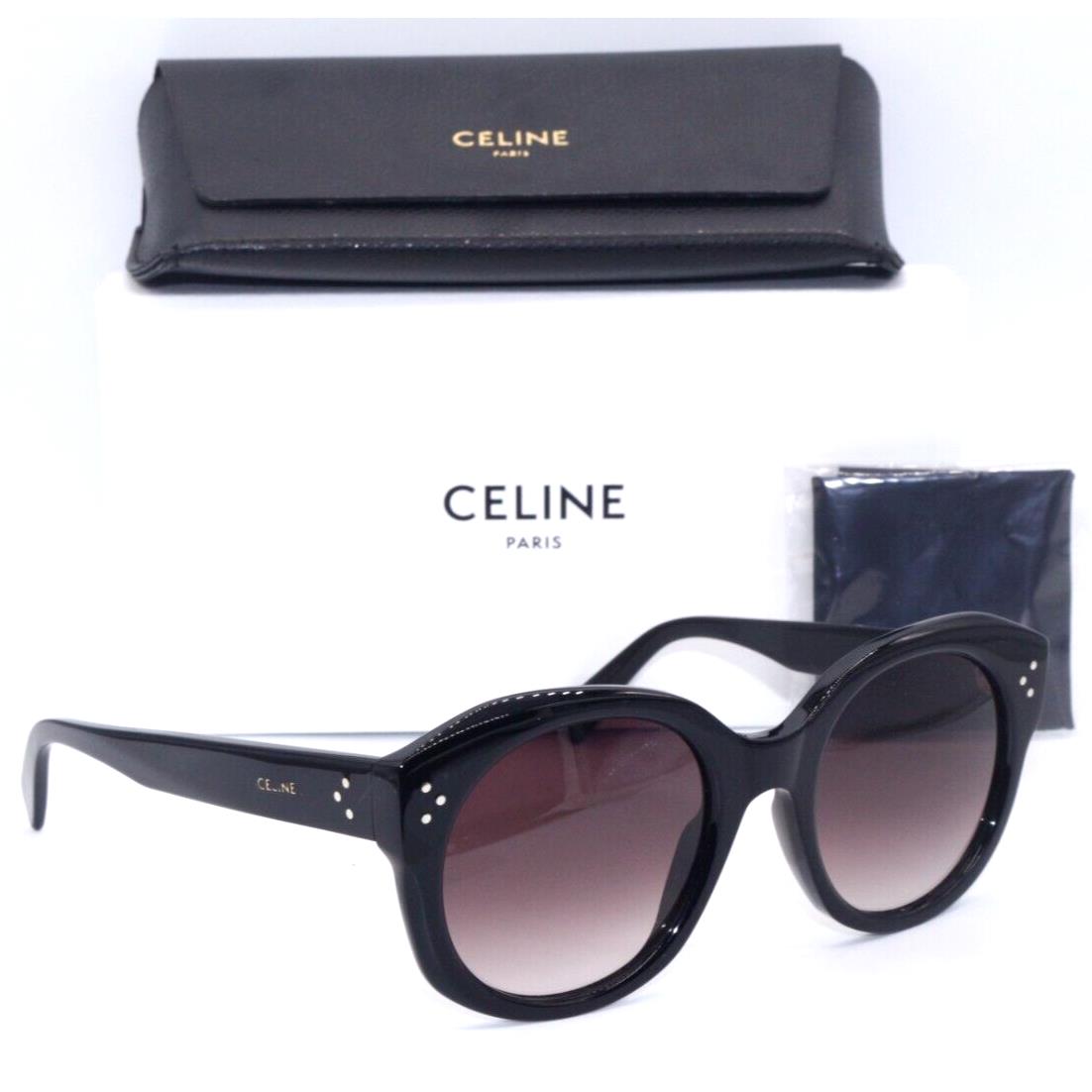 Celine Paris CL 40186I 01Z Polishd Black/grey Gradient Lens Sunglasses 53-22