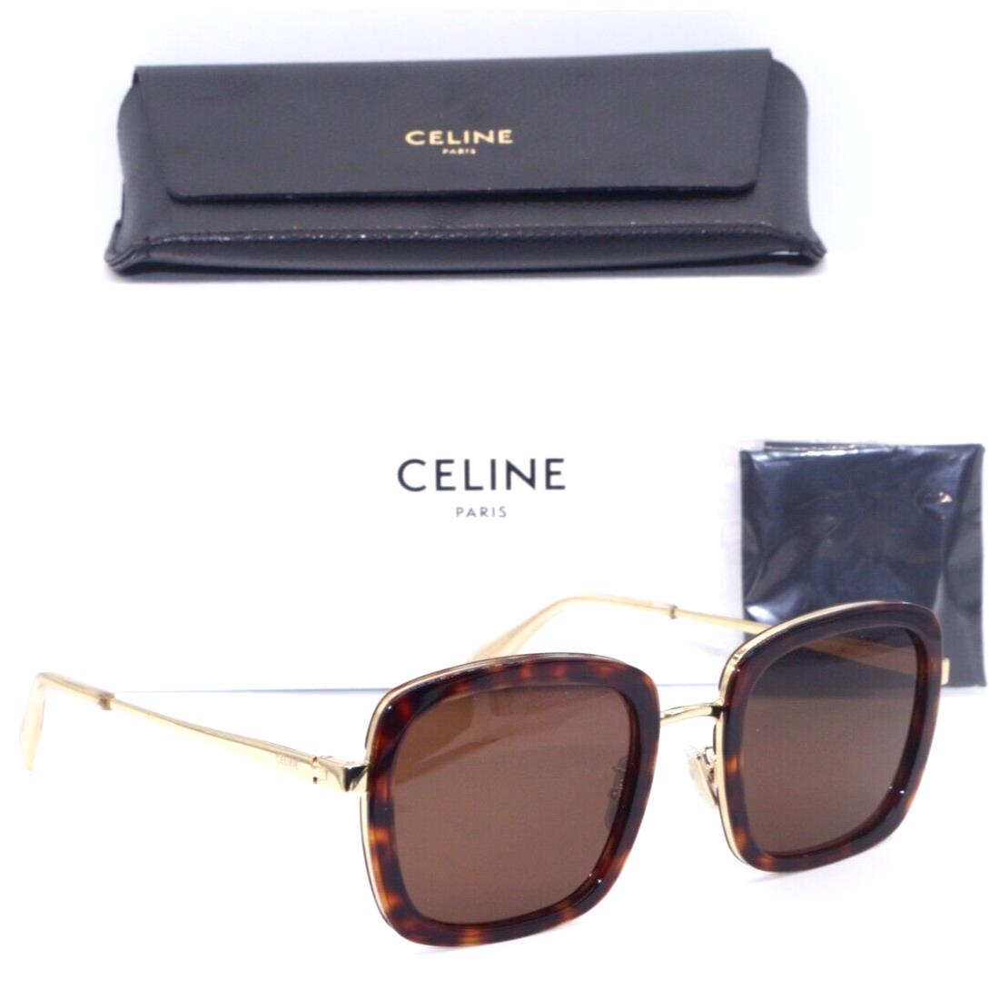 Celine Paris CL 40202U 52E Havana-gold/brown Lens Sunglasses 53-24