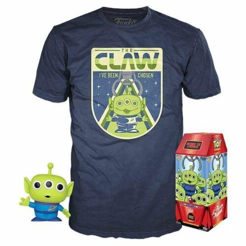 Funko Pop + Tee Alien Glow in Dark Toy Story 4 and Claw Exclusive Shirt Size XL