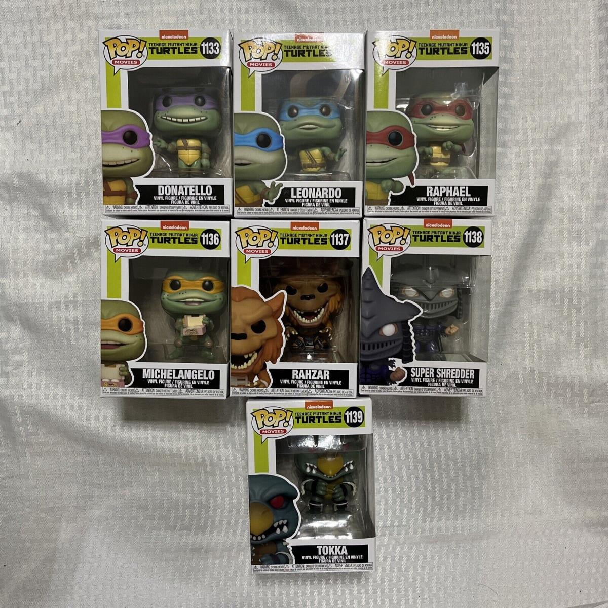 Funko Pop Movies: Teenage Mutant Ninja Turtles:1133 To 1139 Set Of 7