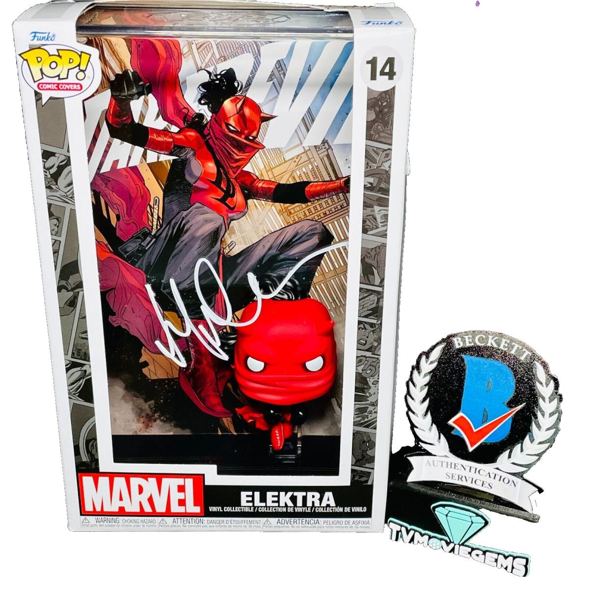 Jennifer Garner Signed Funko Pop Comics Marvel Elektra 14 W/beckett Bas Coa
