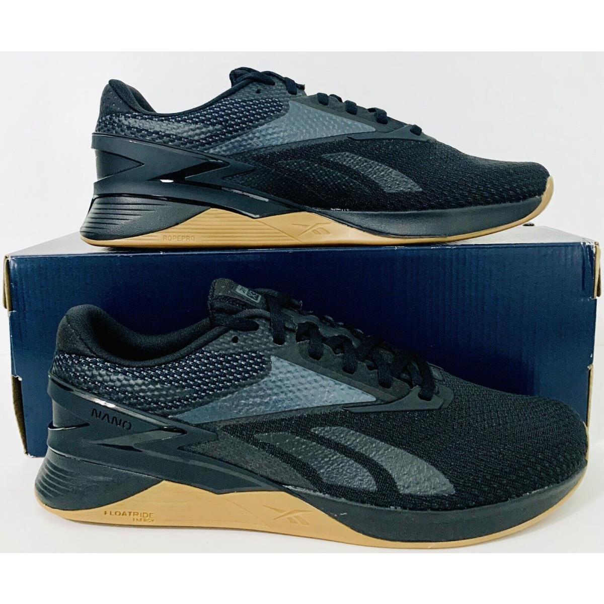 Reebok Men s Nano X3 Shoes Sz 12 Black/gum HP6041 Just Released