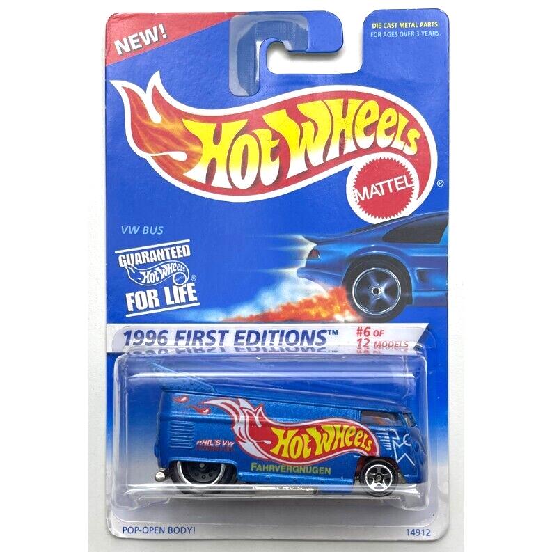 Hot Wheels - 1996 First Editions - VW Drag Bus - on Card