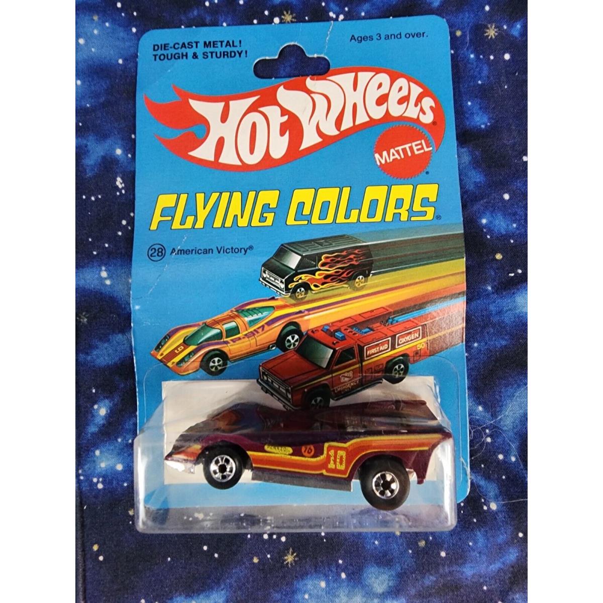Vintage 1975 Mattel Flying Colors Hot Wheels American Victory HK Moc