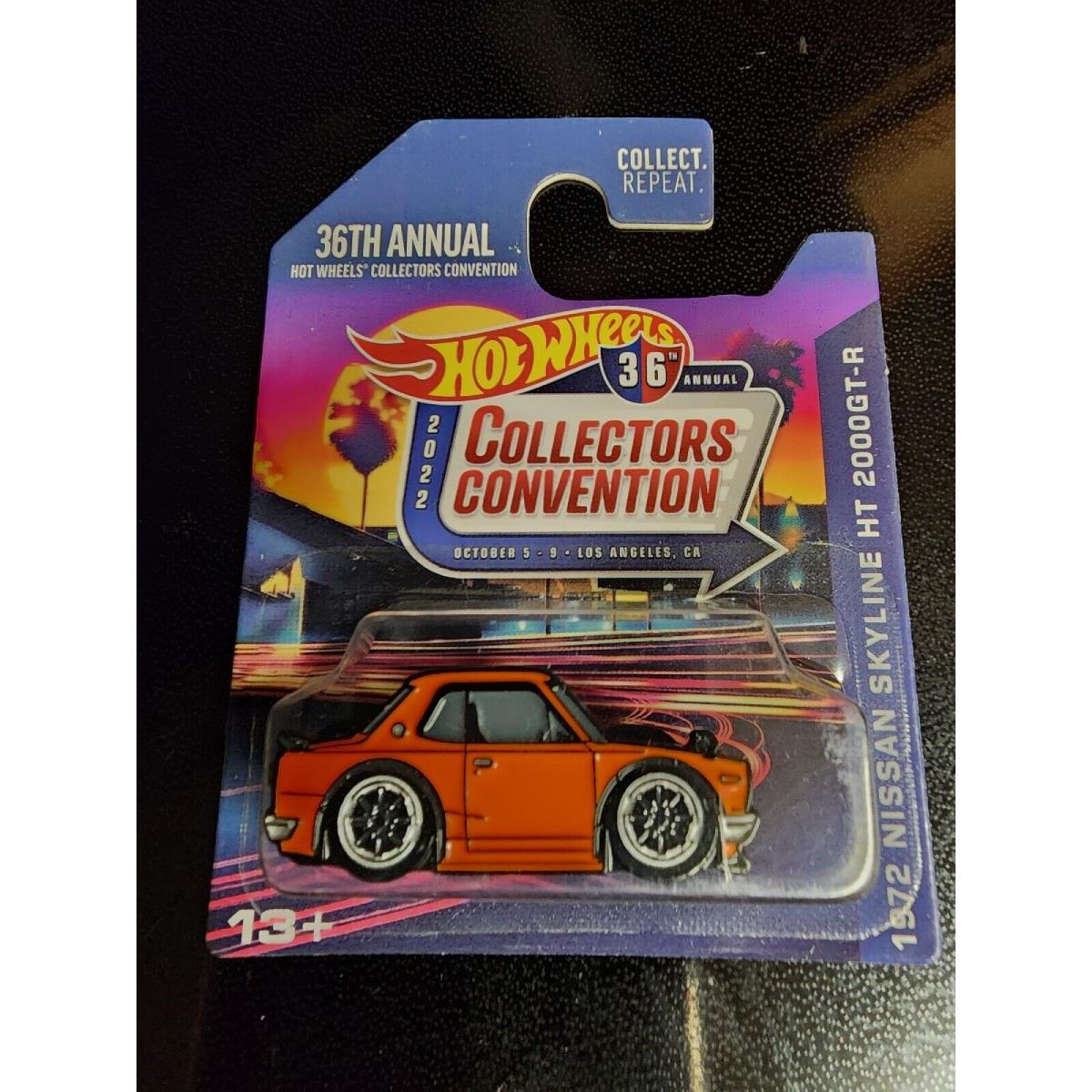 2022 Hot Wheels 36th LA Convention 72 Nissan Skyline HT 2000 Gt-r Collector P